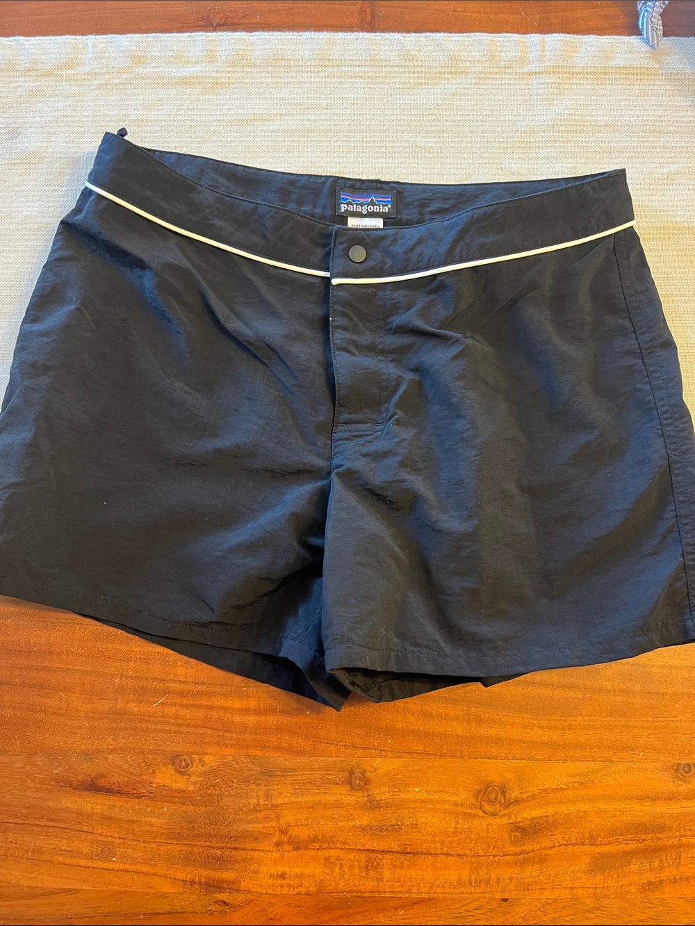Patagonia Black Shorts with White Trim
